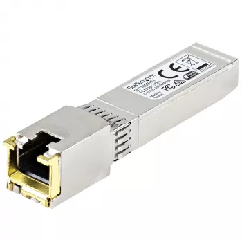 Módulo transceptor SFP+ compatível com MSA StarTech.com - 10GBASE-T ~ Módulo SFP+ MSA não codificado - 10GBASE-T - SFP para RJ45 Cat6/Cat5e - 10GE Gigabit Ethernet SFP+ - RJ-45 30 m