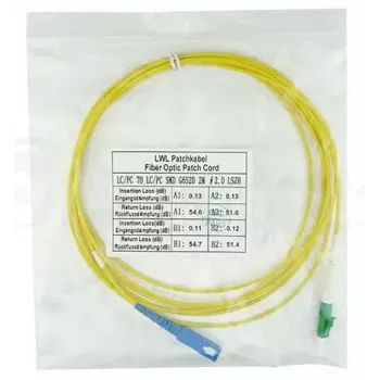 Cabo de fibra ótica BlueOptics SFP2122BU25MX LC SC OS2 25 m amarelo