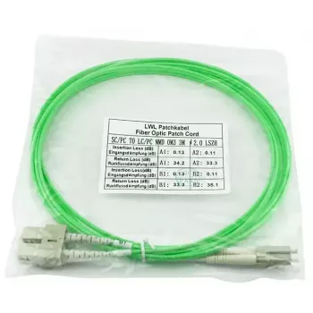 Cabo de fibra ótica BlueOptics SFP3132GU15MK LC SC OM5 15 m menta