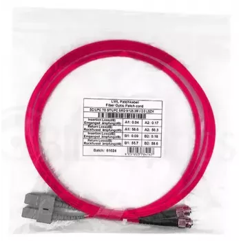 Cabo de fibra ótica InfiniBand BlueOptics SFP3233FU1MK 1 m SC ST OM4