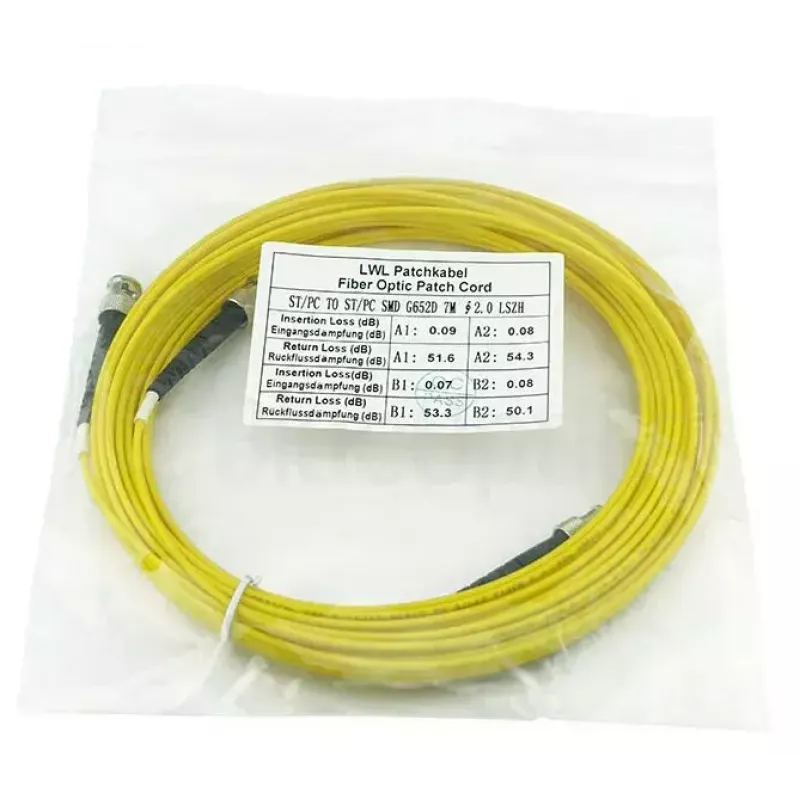 Cabo de fibra ótica BlueOptics SFP3333BU7.5MK 7,5 m ST amarelo