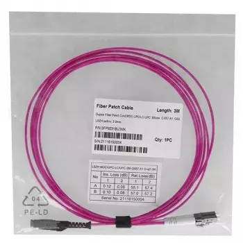 Cabo de fibra ótica BlueOptics SFP9231FU3MK MDC LC OM4 3 m magenta