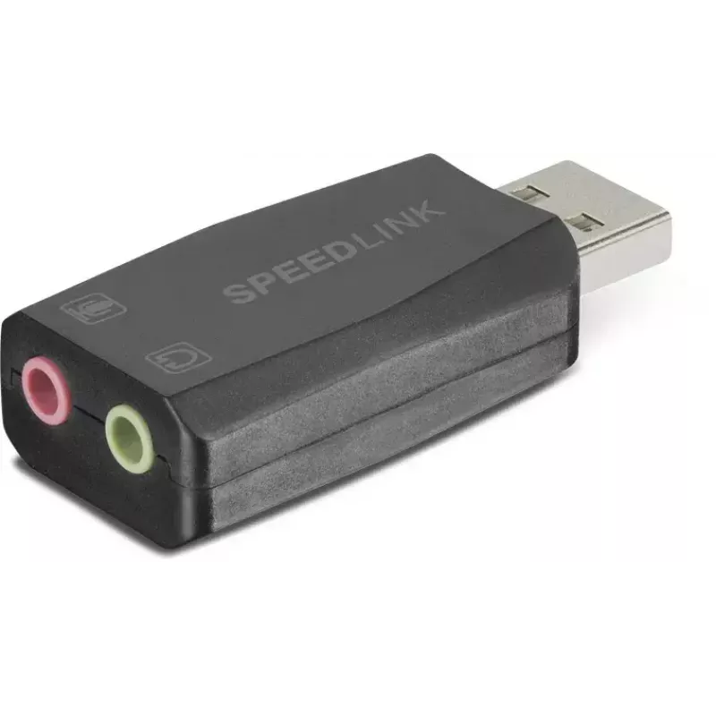 Speedlink VIGO Placa de som USB, preto