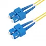 Cabo de fibra ótica StarTech.com 2 m (6,6 ft) SC para SC (UPC) OS2 monomodo duplex, 9/125 µm, 40G/100G Zipcord, imune a dobras, baixa atenuação de inserção - cabo patch de fibra ótica LSZH