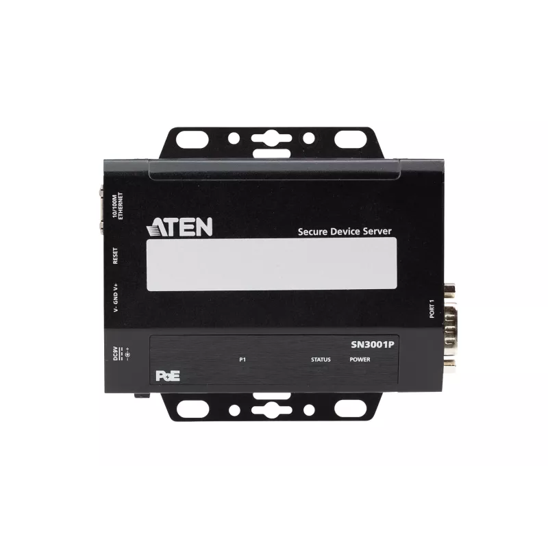ATEN SN3001P servidor de dispositivos seguro de 1 porta RS-232 com PoE, LAN de 100 Mbit