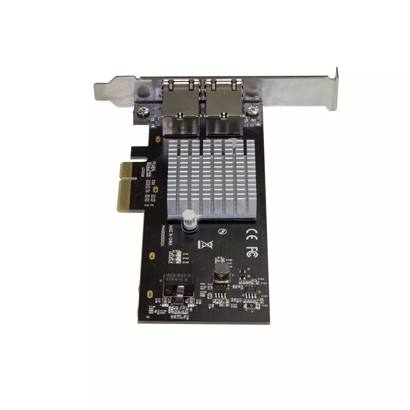 Placa adaptadora de rede PCIe de porta dupla 10G StarTech.com - adaptador de interface de rede Intel-X550AT 10GBASE-T e NBASE-T PCI Express 10/5/2.5/1GbE Multi-Gigabit Ethernet placa NIC LAN de 5 velocidades
