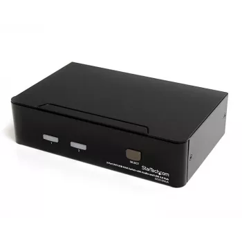 Comutador KVM USB DVI de 2 portas StarTech.com com áudio e hub USB 2.0