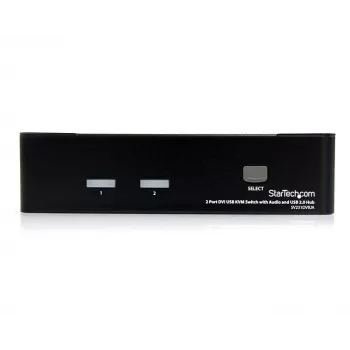 Comutador KVM USB DVI de 2 portas StarTech.com com áudio e hub USB 2.0