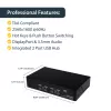 Comutador KVM USB DisplayPort de 4 portas StarTech.com com áudio, 3840 x 2400 píxeis, preto
