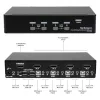 Comutador KVM USB DisplayPort de 4 portas StarTech.com com áudio, 3840 x 2400 píxeis, preto