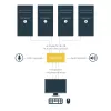 Comutador KVM USB DisplayPort de 4 portas StarTech.com com áudio, 3840 x 2400 píxeis, preto