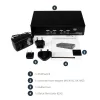 Comutador KVM USB DisplayPort de 4 portas StarTech.com com áudio, 3840 x 2400 píxeis, preto