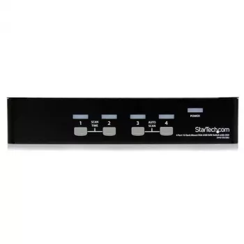 StarTech.com comutador KVM USB de 4 portas 1HE para rack com OSD, 1920 x 1440 píxeis, montagem em rack, 5,4 W, 1HE, preto