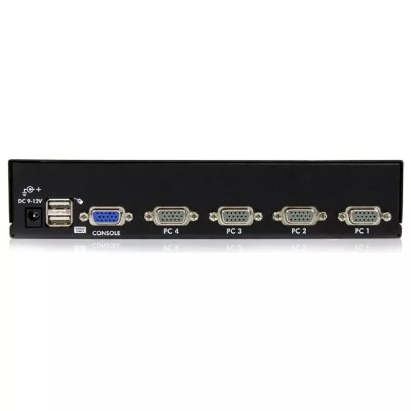 StarTech.com comutador KVM USB de 4 portas 1HE para rack com OSD, 1920 x 1440 píxeis, montagem em rack, 5,4 W, 1HE, preto