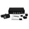 StarTech.com comutador KVM USB de 4 portas 1HE para rack com OSD, 1920 x 1440 píxeis, montagem em rack, 5,4 W, 1HE, preto