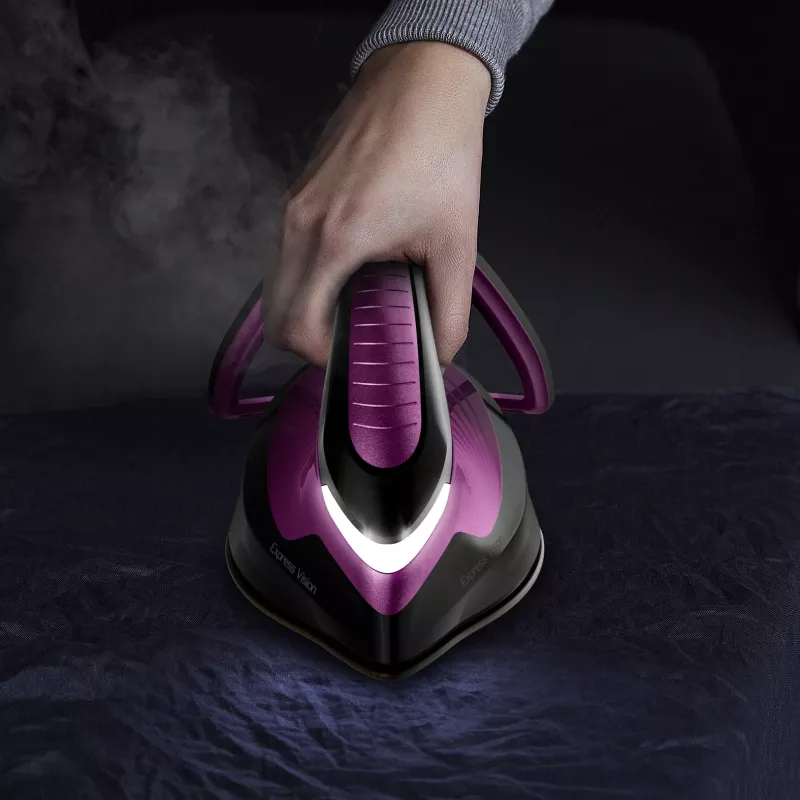 Ferro de engomar Tefal Express Vision SV8152 2800 W 1,8 l base Durilium AirGlide Autoclean violeta, preto