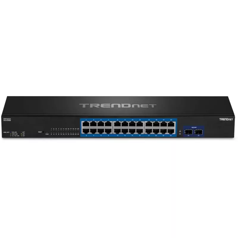 Switch Trendnet TEG-30262 v1.0R Gigabit Ethernet 24 Portas 1U Preto