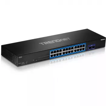 Switch Trendnet TEG-30262 v1.0R Gigabit Ethernet 24 Portas 1U Preto