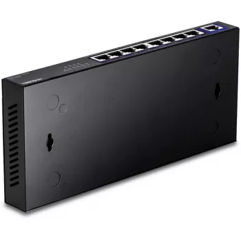 Switch Ethernet não gerido TRENDnet TEG-S591 8 portas 2,5G, 100/1000/2500, 60 Gbit/s, tabela MAC 4000, montagem na parede