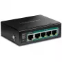 Switch de rede TRENDnet TI-B541 não gerido 5 portas Gigabit Ethernet (10/100/1000) com PoE, preto