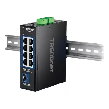 Switch Ethernet industrial não gerido TRENDnet TI-G5091 9 portas 2.5G com porta SFP+ 10G