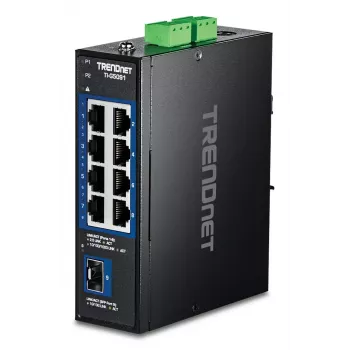 Switch Ethernet industrial não gerido TRENDnet TI-G5091 9 portas 2.5G com porta SFP+ 10G