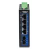 Switch Gigabit Ethernet não gerido TRENDnet TI-G51SC, 4x RJ-45 10/100/1000, capacidade 10 Gbit/s, 2000 MAC, 9–60 V, montagem na parede