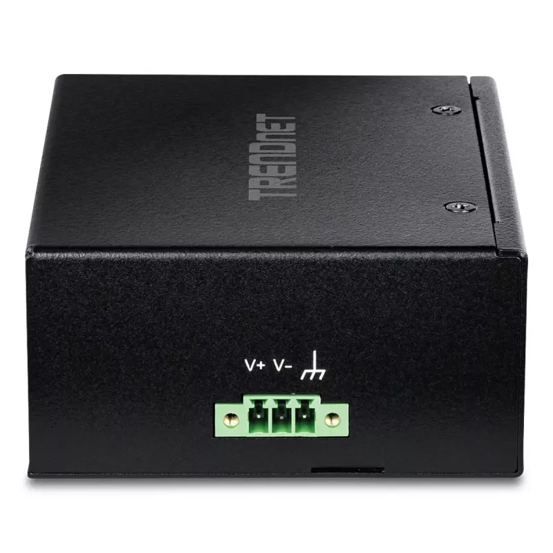 Switch Fast Ethernet PoE não gerido TRENDnet TI-PELC80 — 8x 10/100 Mbps RJ-45, IEEE 802.3af/at, 48–56V DC, montagem na parede