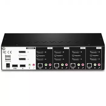 Switch KVM Trendnet TK-440DP preto prateado