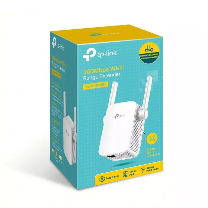 Amplificador de rede TP-LINK TL-WA855RE emissor e recetor de rede branco