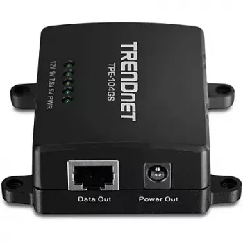 Splitter de rede Trendnet TPE-104GS preto Power over Ethernet PoE