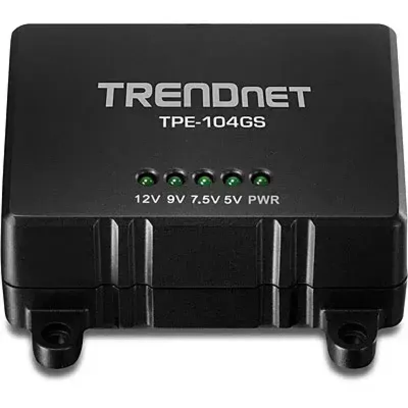 Splitter de rede Trendnet TPE-104GS preto Power over Ethernet PoE