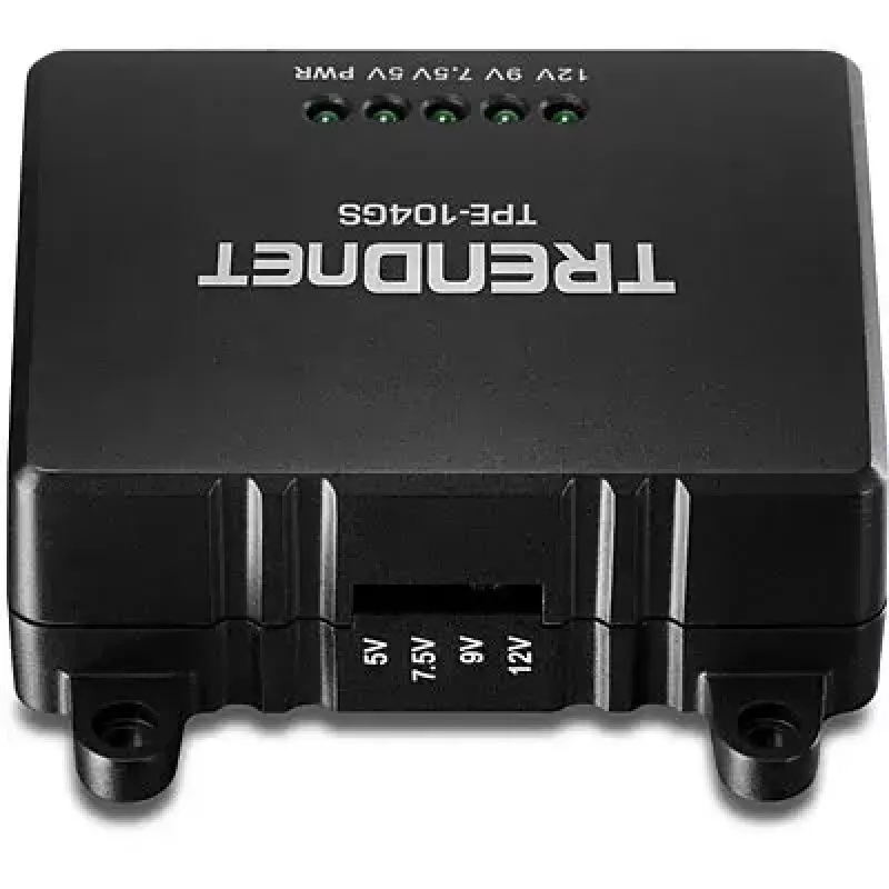 Splitter de rede Trendnet TPE-104GS preto Power over Ethernet PoE