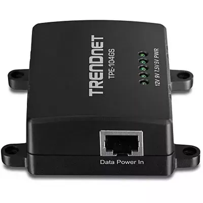 Splitter de rede Trendnet TPE-104GS preto Power over Ethernet PoE