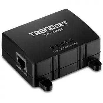 Splitter de rede Trendnet TPE-104GS preto Power over Ethernet PoE