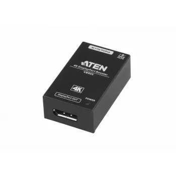 Repetidor AV ATEN 4K Display Port Booster VB905-AT-G — 4K (4096×2160), com fios, alcance de 20 m, 5 V/2,6 A, preto