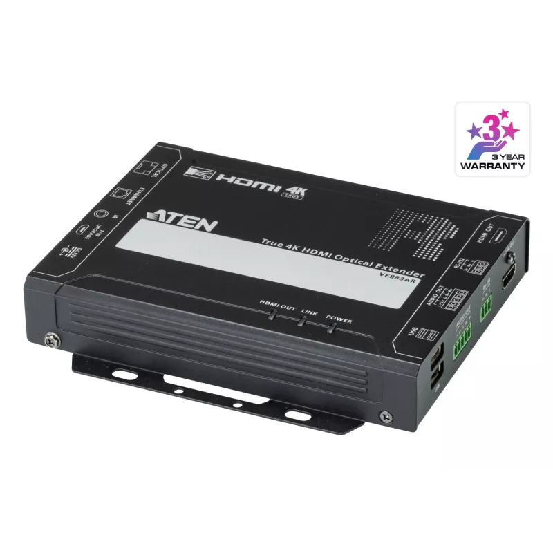 Transmissor e recetor AV ATEN VE883AK2 extensor ótico HDMI True 4K 4K@300m 10km