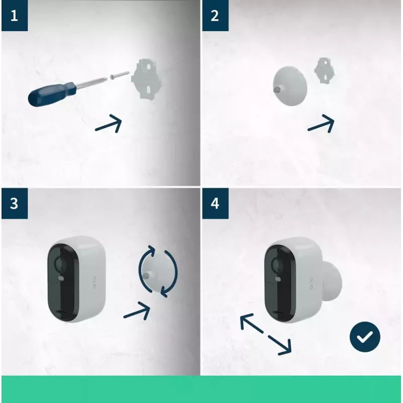 Câmara de vigilância IP Arlo Essential 2K 2560 x 1440 sem fios interior e exterior