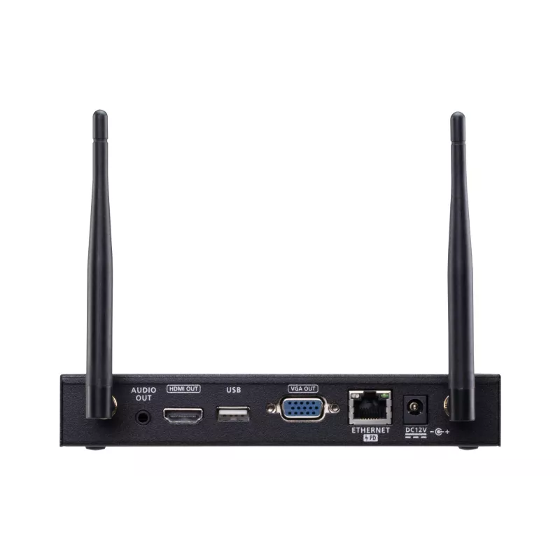 Comutador de apresentação sem fios ATEN 4K de secretária preto HDMI VGA Wi-Fi 5