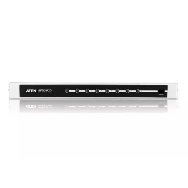 Comutador de áudio/vídeo HDMI ATEN de 8 portas com telecomando IR