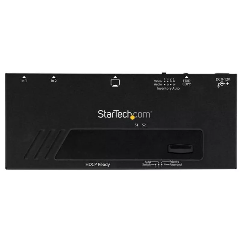Comutador HDMI StarTech.com de 2 portas com comutação automática e prioritária - 1080p