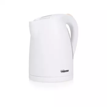Chaleira elétrica Tristar | WK-1345 | Elétrica | 2200 W | 1,7 L | Plástico | Base rotativa 360° | Branca