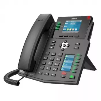 Telefone IP Fanvil X4U preto 12 linhas LCD Wi-Fi