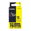 Fita de etiquetar Casio XR-18YW1 preto sobre amarelo