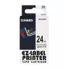 Fita para etiquetas Casio XR-24WE1 preto sobre branco