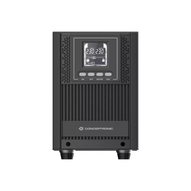 Conceptronic ZEUS52ES2K 2000VA 1800W UPS Online Torre, Schuko