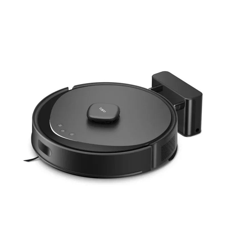Robô aspirador TP-Link Tapo, sem saco, preto, redondo, recarregável, 55 dB, 0,3 L