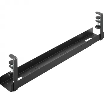 Calha de encaminhamento de cabos universal InLine de 3 níveis (80/100/120 cm) para montagem sob a mesa, preto