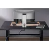 Calha de encaminhamento de cabos universal InLine de 3 níveis (80/100/120 cm) para montagem sob a mesa, preto