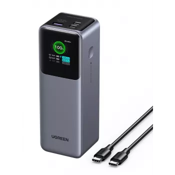 Powerbank Ugreen 25000mAh 200W carregamento rápido cinzento